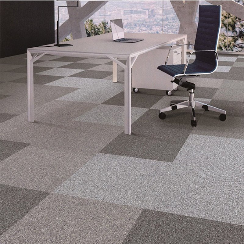 Luxury Interlocking Flooring PP Square Commercial Office Carpet Tiles 50x50CM-361