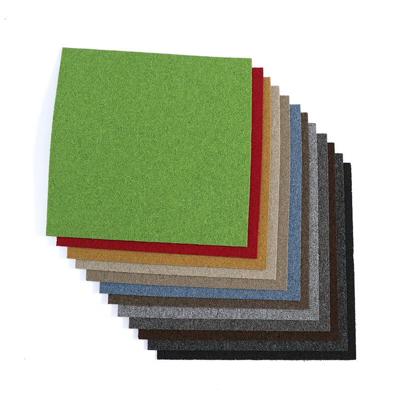 Removable interlocking rubber backing commercial hotel office  nylon carpet tiles 50x50-105