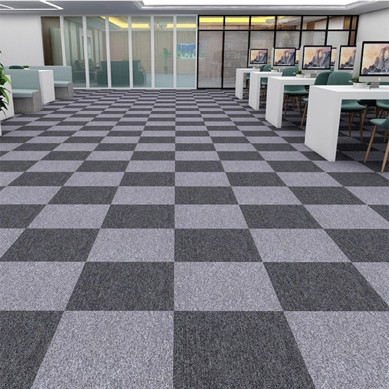 Luxury Interlocking Flooring PP Square Commercial Office Carpet Tiles 50x50CM-364