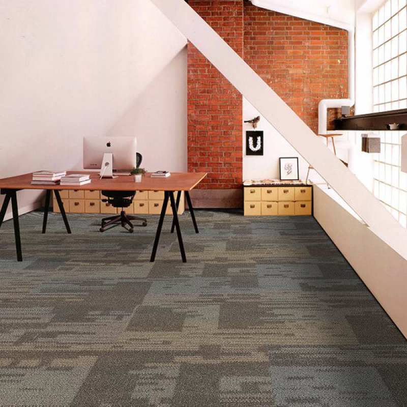 50*50cm Fireproof carpet  jacquard with PVC backing solution dyed office commercial tile carpet-118