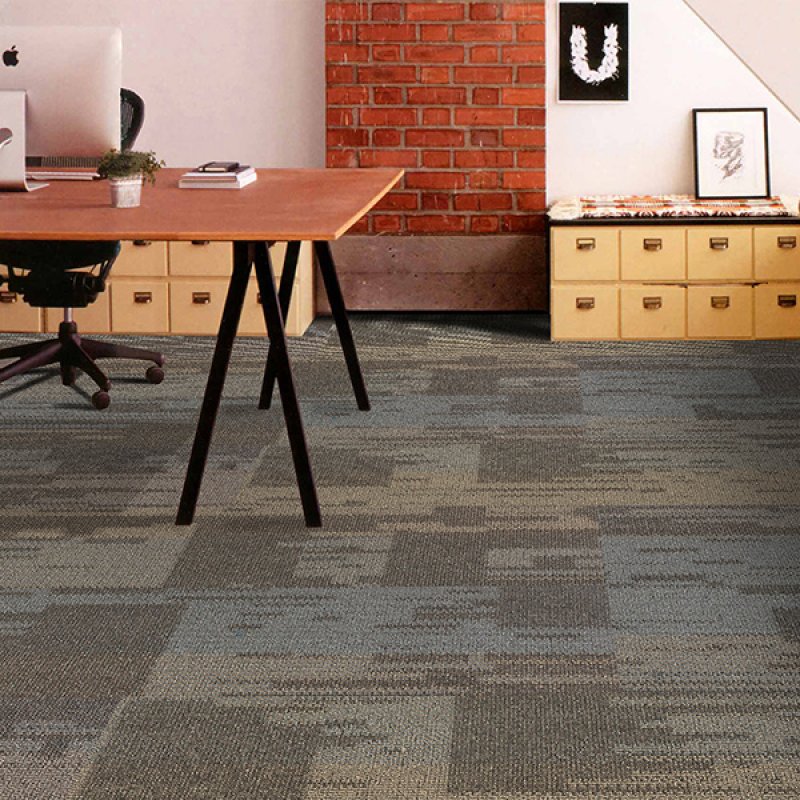 50*50cm Fireproof carpet  jacquard with PVC backing solution dyed office commercial tile carpet-117