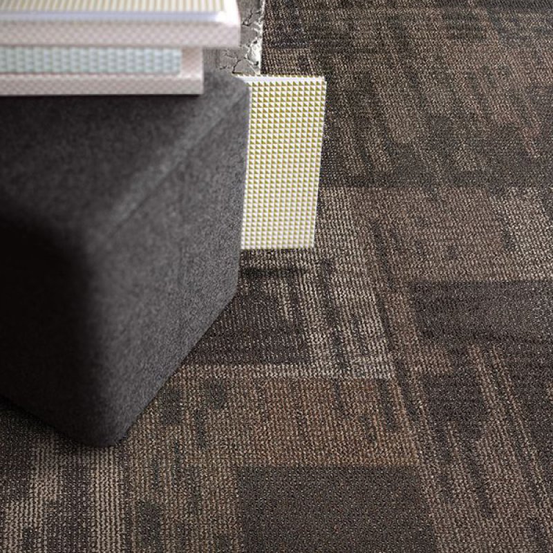 50*50cm Fireproof carpet  jacquard with PVC backing solution dyed office commercial tile carpet-119