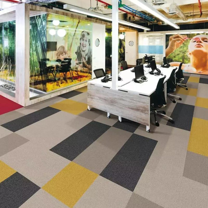 Removable interlocking rubber backing commercial hotel office  nylon carpet tiles 50x50-110