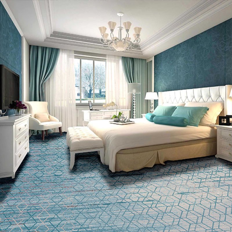 B1 Fireproof Carpet 80% Wool 20% Nylon Axminster Carpet Wall To Wall Hotel Corridor Carpet-479