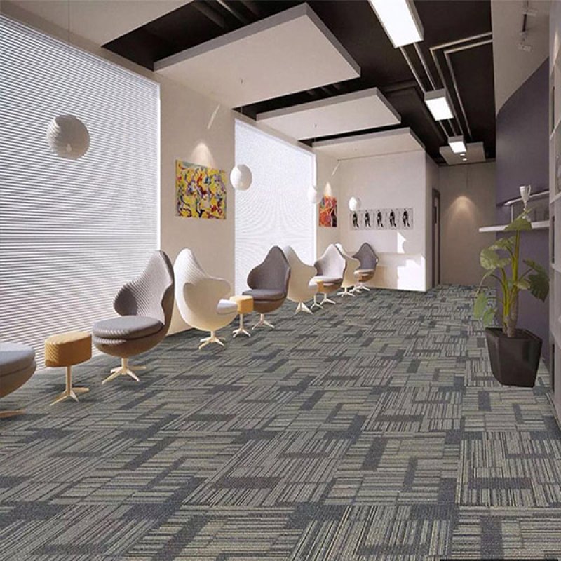 100% nylon tile carpet China new modern brown loop pile square commercial office carpet tiles-691