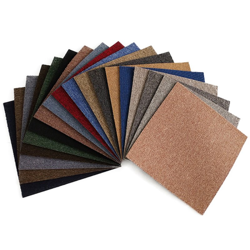 Comercial use carpet tiles 50x50 PVC backing fireproof office carpet tiles-739