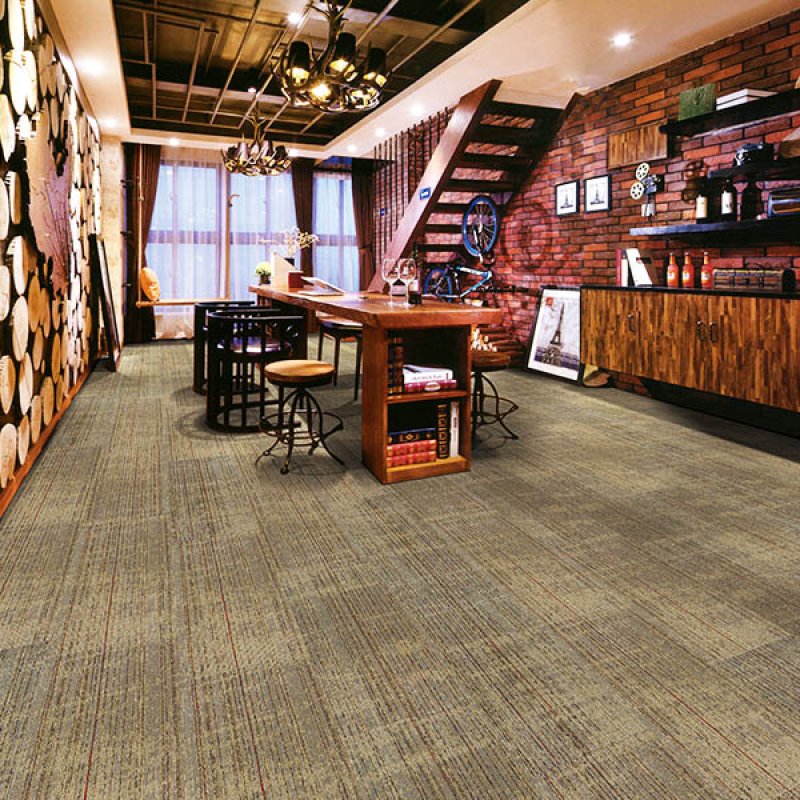 Non woven backing decorative modular commercial office carpet tiles 33.3x100cm-597