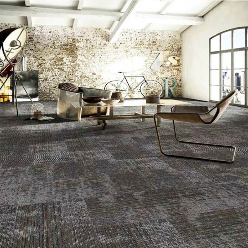 Non woven backing decorative modular commercial office carpet tiles 33.3x100cm-595