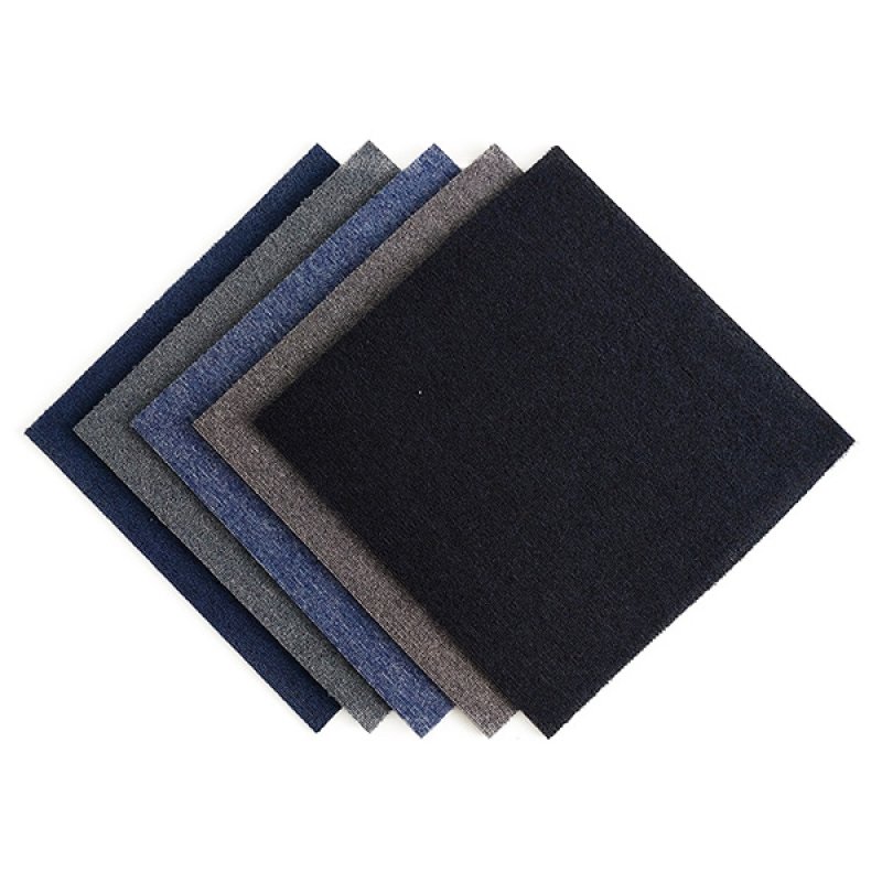 Comercial use carpet tiles 50x50 PVC backing fireproof office carpet tiles-743