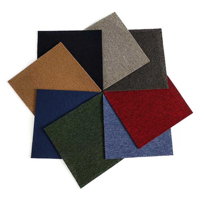 Comercial use carpet tiles 50x50 PVC backing fireproof office carpet tiles-740