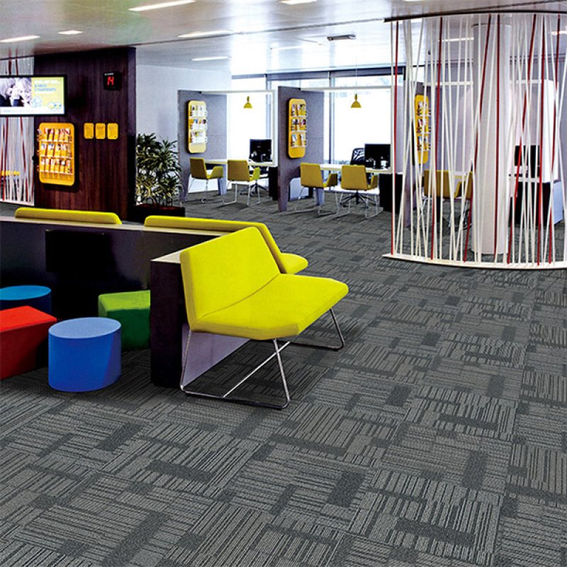 100% nylon tile carpet China new modern brown loop pile square commercial office carpet tiles-689