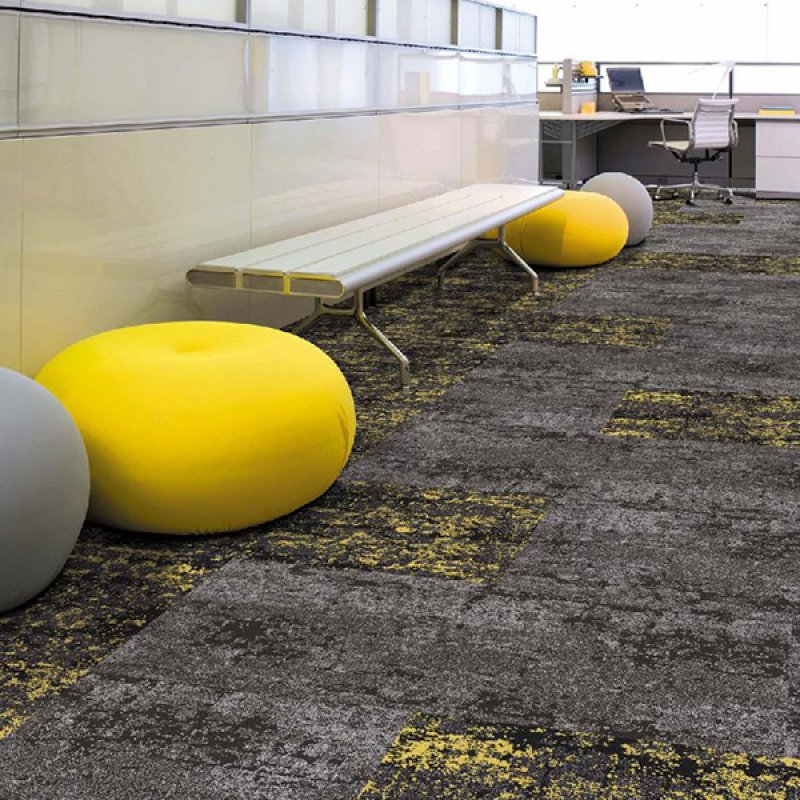 Soundproof nylon PVC backing floor decoration commercial office carpet tiles 50*50cm-629