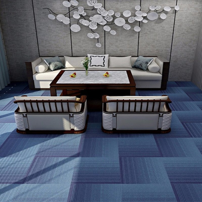 Luxury Hotel carpet PP nylon pvc 50x50 jacquard commercial office tiles  carpet-765