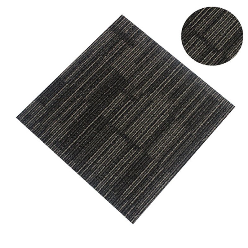 Commercial PP bitumen or PVC office carpet tiles 50x50cm-1116