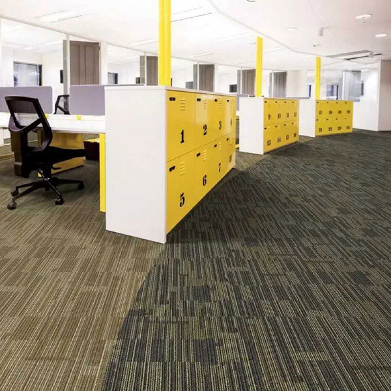 Removable fire retardant commercial PP bitumen or PVC office carpet tiles 50x50cm-1113