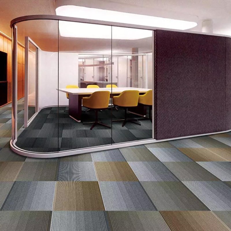 Luxury Hotel carpet PP nylon pvc 50x50 jacquard commercial office tiles  carpet-1074