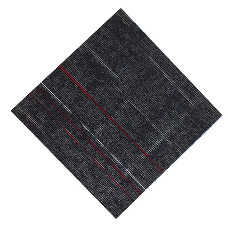 Hot sale PVC simple stripes fireproof removable sound insulation non-slip office carpet tiles-1230