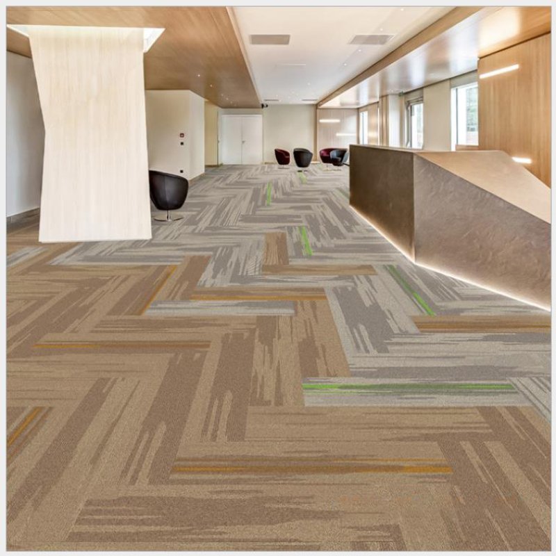 Commercial 25x100cm carpet tiles modern soundproof tufted floor carpet tiles-1322