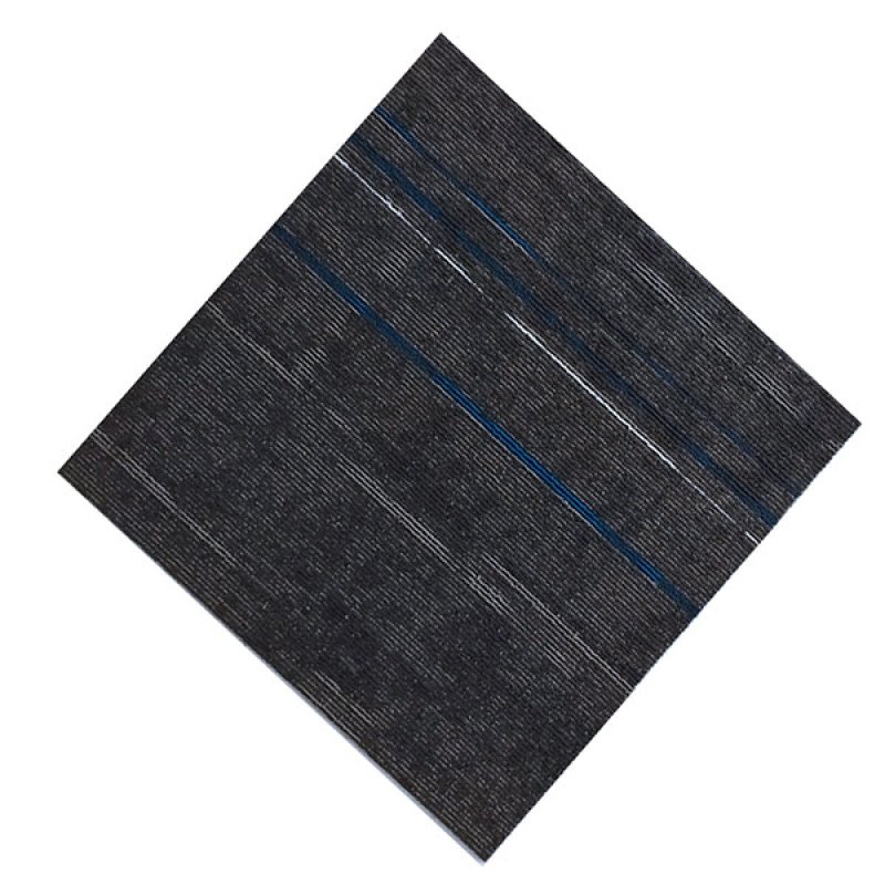 Hot sale PVC simple stripes fireproof removable sound insulation non-slip office carpet tiles-1227