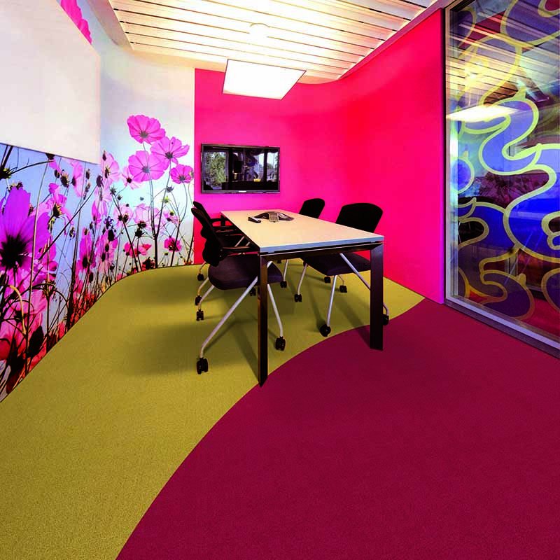 Removable interlocking rubber backing commercial hotel office  nylon carpet tiles 50x50-1370