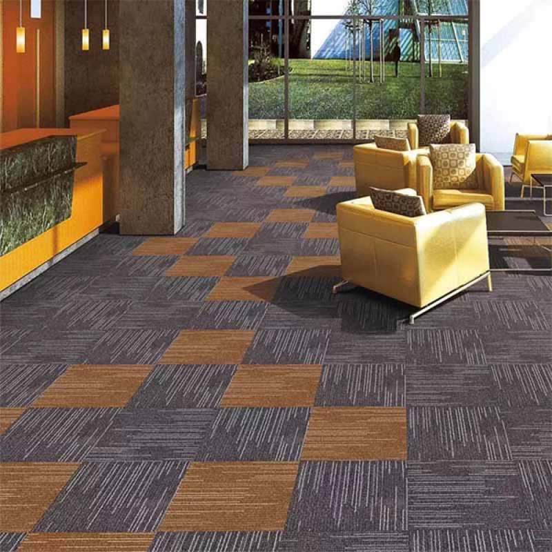 100% Polypropylene Commercial Hotel Office Floor Carpet Tiles 50x50-1167