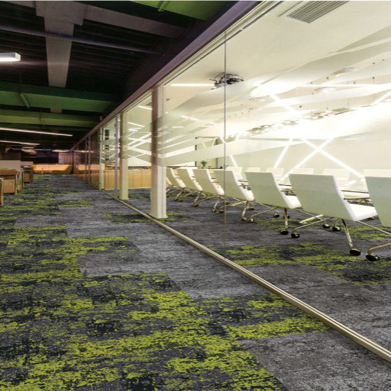 Soundproof nylon PVC backing floor decoration commercial office carpet tiles 50*50cm-1378